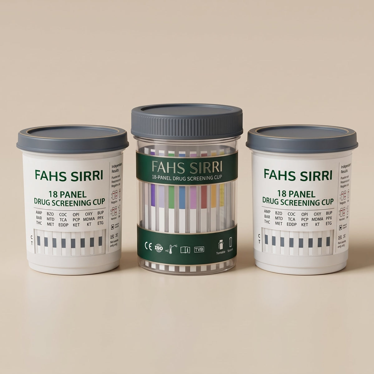 [en] 18-panel urine screening cup
